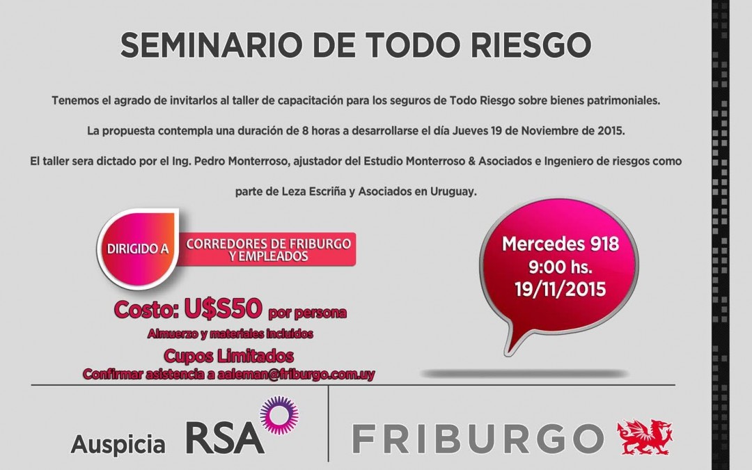 Seminario De Todo Riesgo Sobre Bienes Patrimoniales